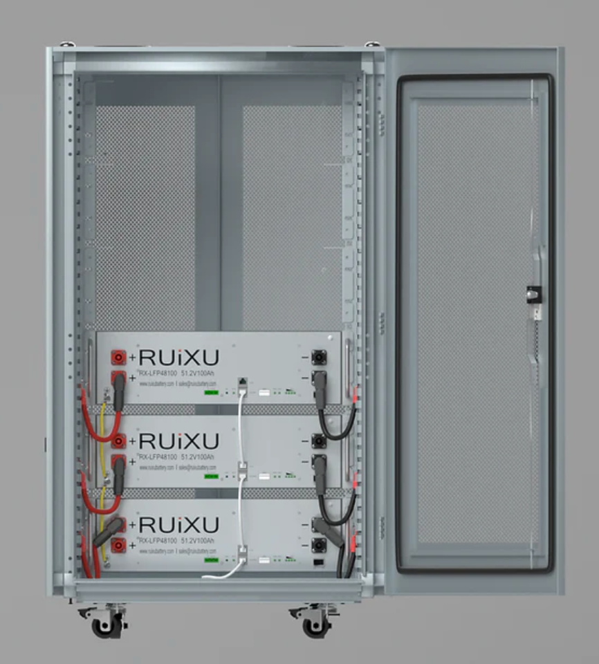 RUiXU RX-LFP48100 Self Heating Lithium Server Rack Battery Kit | 15 kWH, 20 kWH, 25 kWH, 30 kWH