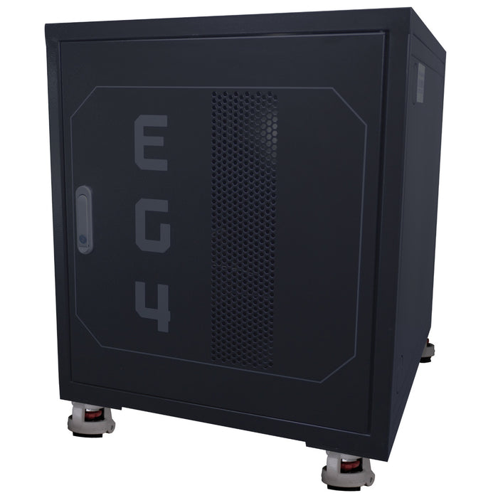 EG4 3-Slot Battery Rack | With Pre-Assembled Enclosed Rack | With Door & Wheels | Busbar Covers