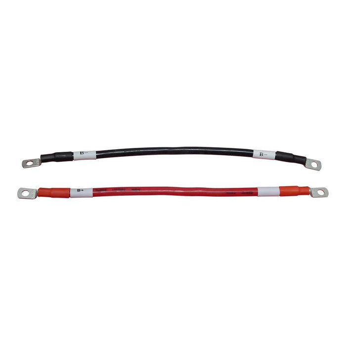 12in 6 AWG Battery to Busbar Cables | Black and Red