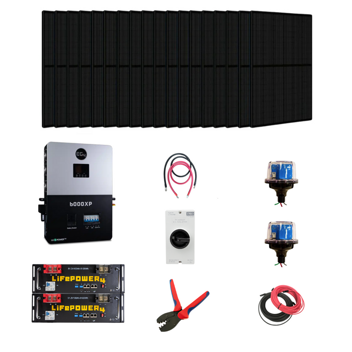 Complete Off Grid Solar Kit | EG4 6000XP | 6000W Continuous Power | Up To 8kW PV Input | 48V Battery System