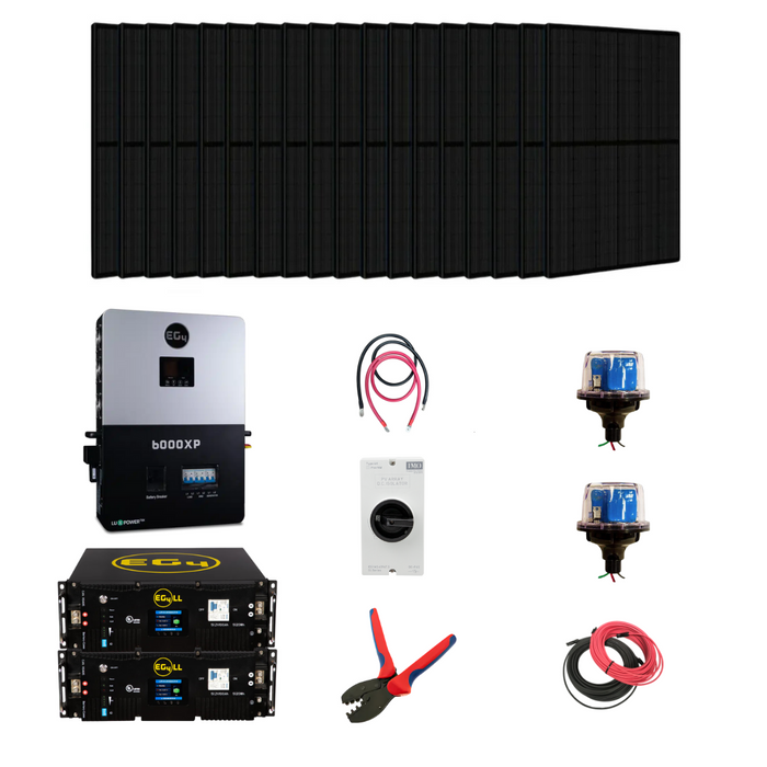 Complete Off Grid Solar Panel Kit | EG4 6000XP | 6000W Continuous Power | Up To 8kW PV Input | 48V Battery System