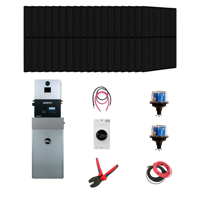 Complete Off Grid Solar Panel Kit | EG4 6000XP | 6000W Continuous Power | Up To 8kW PV Input | 48V Battery System