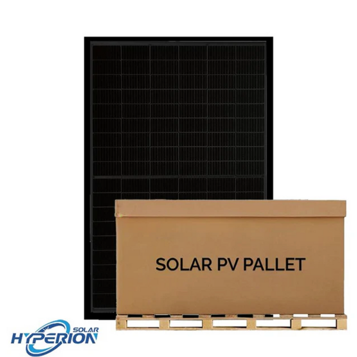 Hyperion 14.4kW Pallet of 400W Bifacial Solar Panel (Black) | Up to 18kW with Bifacial Gain | 36 Solar Panels