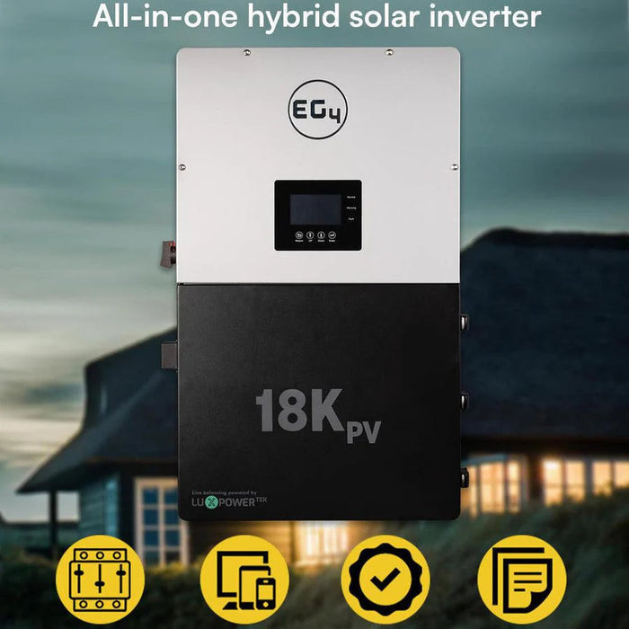 EG4 18KPV Hybrid Inverter All-In-One Solar Inverter | 18,000W PV Input | 12,000W Output | 48V 120/240V Split Phase