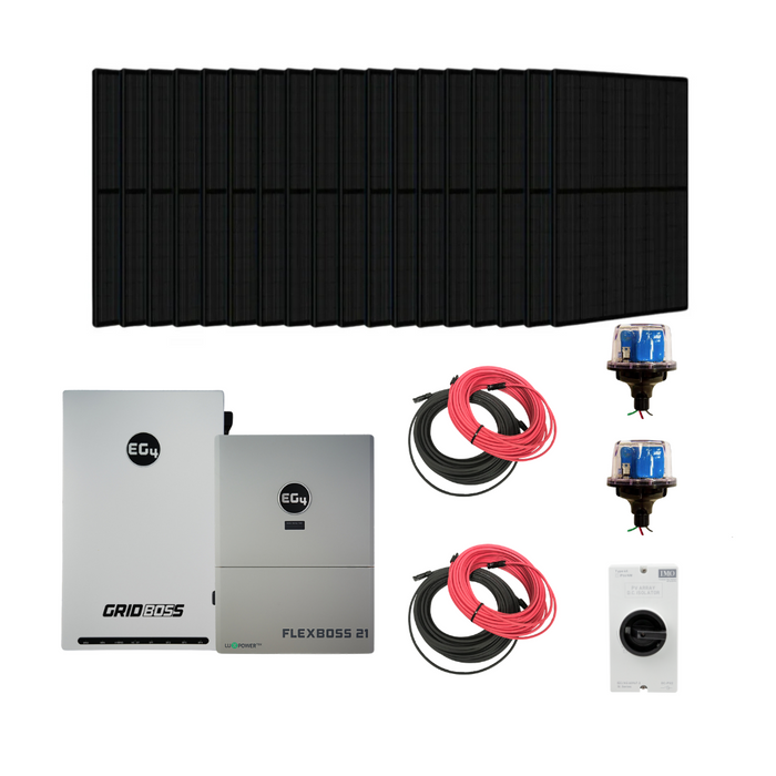 Complete Grid Tied Solar Kit | EG4 Flexboss21 | EG4 Gridboss | 8,000W to 18,000W PV Input