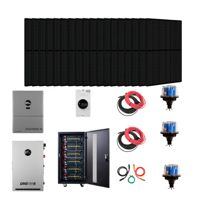 Complete Hybrid Solar Kit | EG4 Flexboss21 | EG4 Gridboss | EG4 Battery | 8,000W to 18,000W PV Input