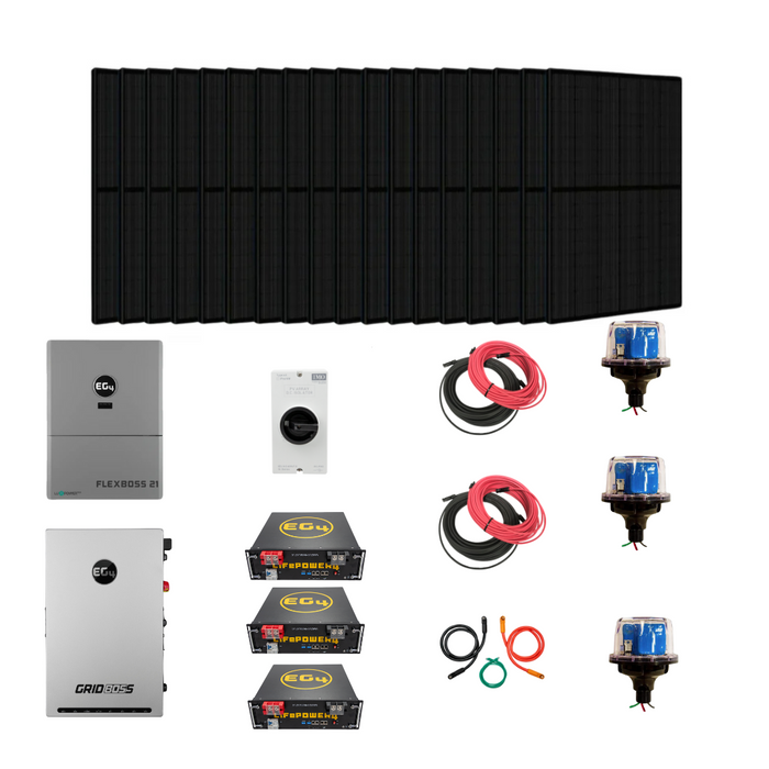 Complete Hybrid Solar Kit | EG4 Flexboss21 | EG4 Gridboss | EG4 Battery | 8,000W to 18,000W PV Input