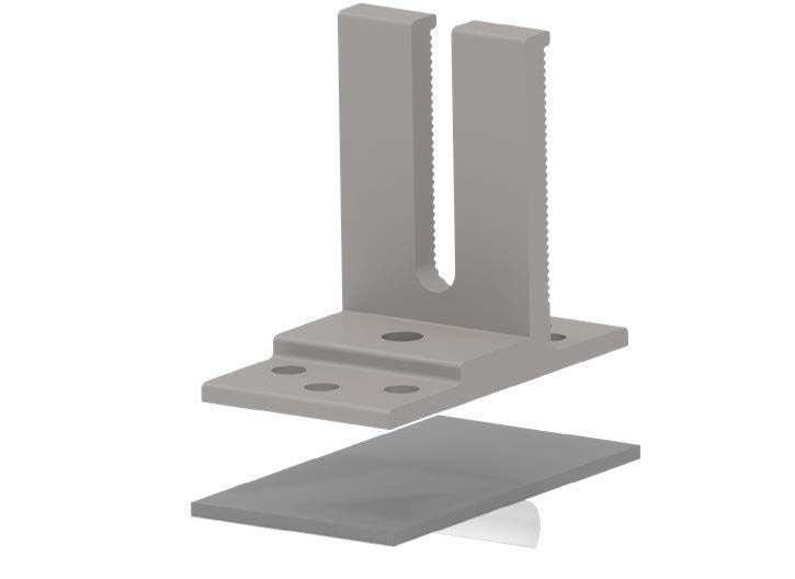 K2 Racking L-Foot Bracket, Slotted w/Everseal (Multi Mount) | Mill