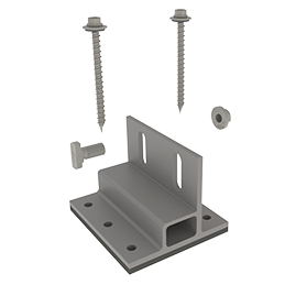 K2 Racking Splice Foot XL Kit, (T-Bolt and 2 #14 Screws) w/ Everseal | Mill