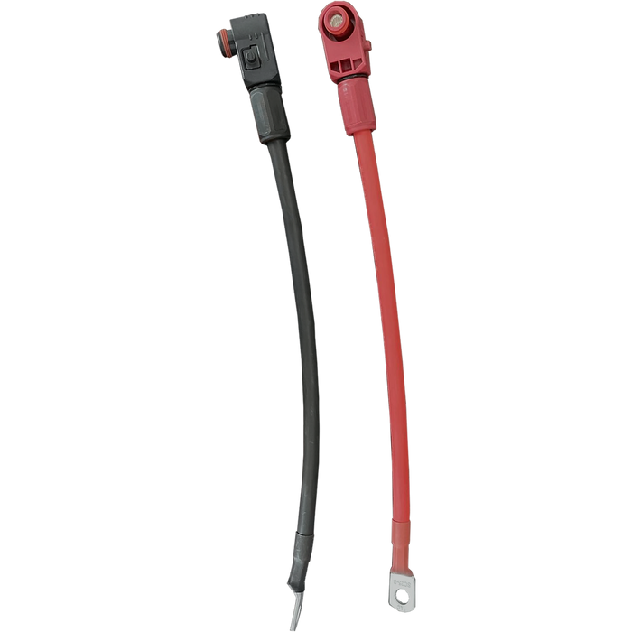 RUiXU 4WAG Cable - 5/16” Lugs + Pluggable Battery Pole Connector - Black & Red