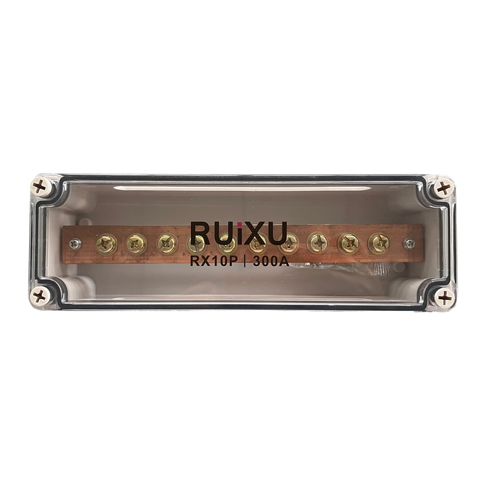 RUiXU Busbar | 10 X 5/16" (M8) Terminal Studs | 300A