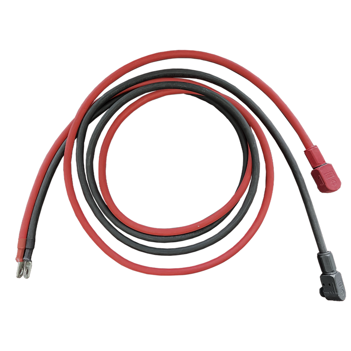 RUiXU 4WAG Cable - 5/16” Lugs + Pluggable Battery Pole Connector - Black & Red