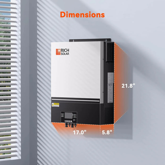 Rich Solar 6500 Watt (6.5KW) 48 Volt Off-Grid Hybrid Solar Inverter