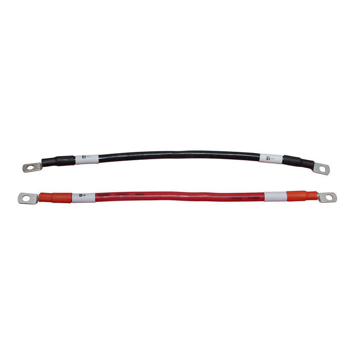 12in 6 AWG Battery to Busbar Cables | Black and Red