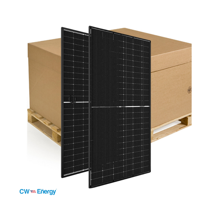 CW Energy Full Pallet of 550W Bifacial Mono PERC Solar Panel [Black] | 31 Panels | CWT550-144PMB10