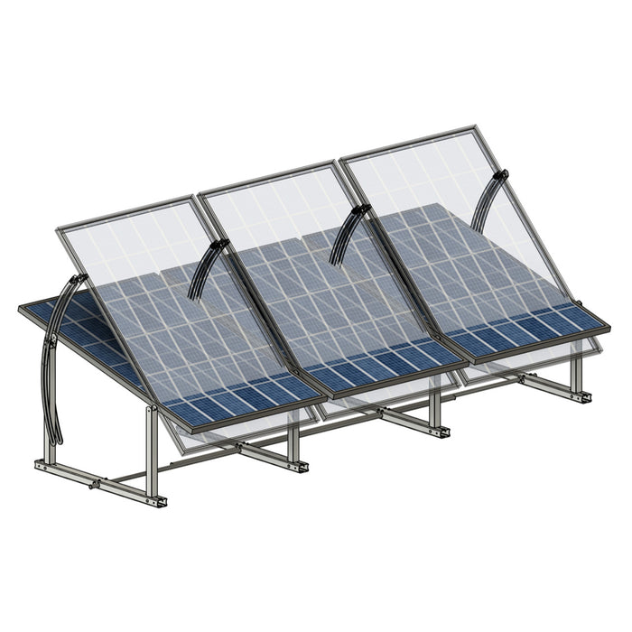 IntegraRack IR-45ASA BallastRack™ Seasonably Adjustable Solar Panel Ground Mount Rack - Aircraft Grade Aluminum