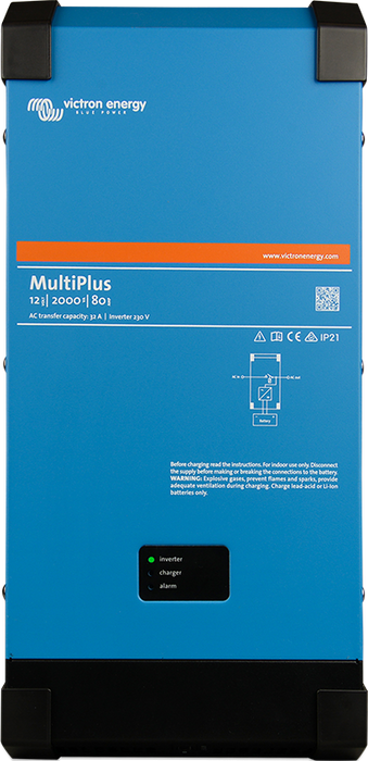 Victron MultiPlus 3000 Watt 12 Volt UL Listed Inverter & 80 Amp Inverter/Charger