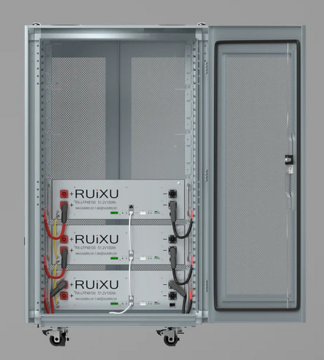 RUiXU RX-LFP48100 Self Heating Lithium Server Rack Battery Kit | 15 kWH, 20 kWH, 25 kWH, 30 kWH