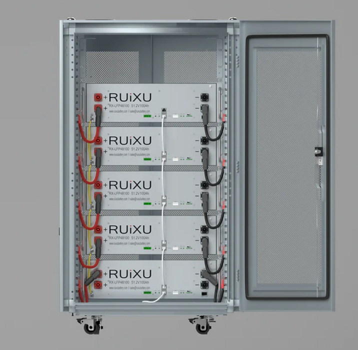 RUiXU RX-LFP48100 Self Heating Lithium Server Rack Battery Kit | 15 kWH, 20 kWH, 25 kWH, 30 kWH