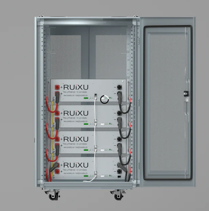 RUiXU RX-LFP48100 Self Heating Lithium Server Rack Battery Kit | 15 kWH, 20 kWH, 25 kWH, 30 kWH