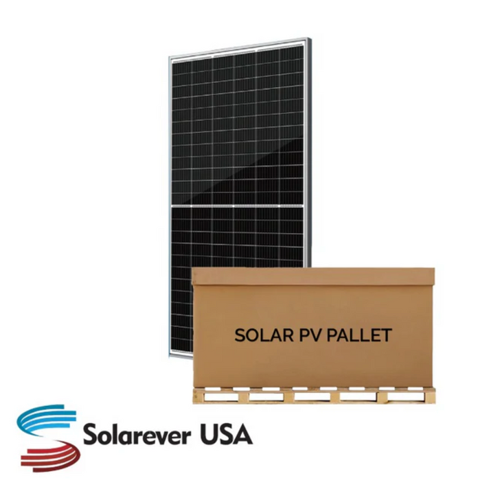 Solarever 14.11kW Pallet of 455W Split-Cell Mono PERC Solar Panel (Silver) | Full Pallet (31 panels)