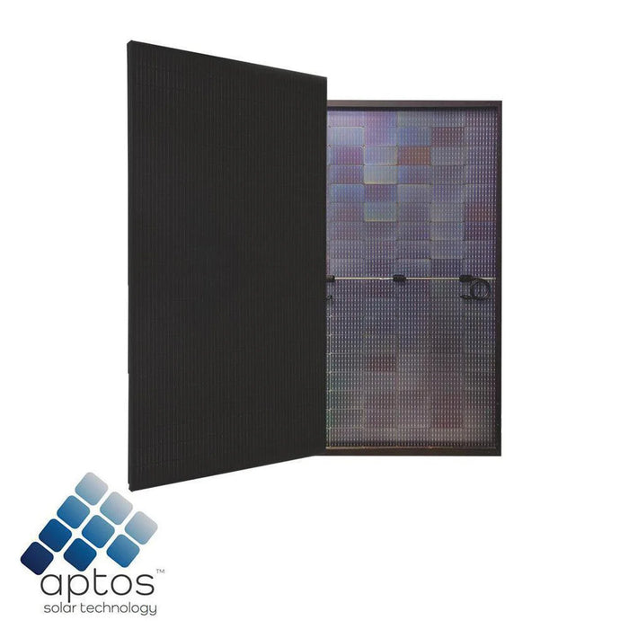 Aptos 440 Watt Bifacial Solar Panels Black Up to 550W with Bifacial Gain | DNA-120-BF10-440W