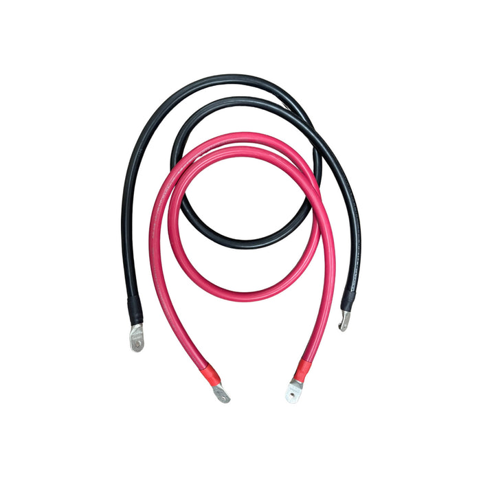 72in 1 AWG Battery to Inverter Cables | Black and Red