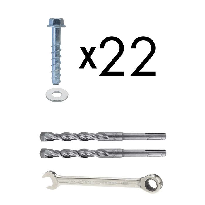 IntegraRack Concrete Slab/Footing Anchor Bolt Mounting Kit For BallastRack Frames