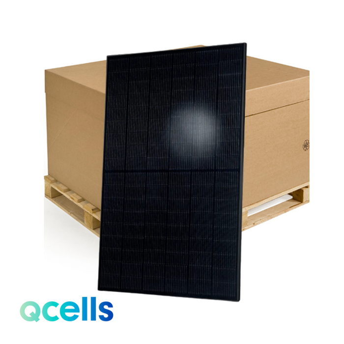 Hanwha Qcell 430W Q.ANTUM NEO N-Type Monofacial Solar Panel Pallet (Integrated Microinverter) | 32 Panels | Q.TRON BLK M-G2.H1+/AC 430