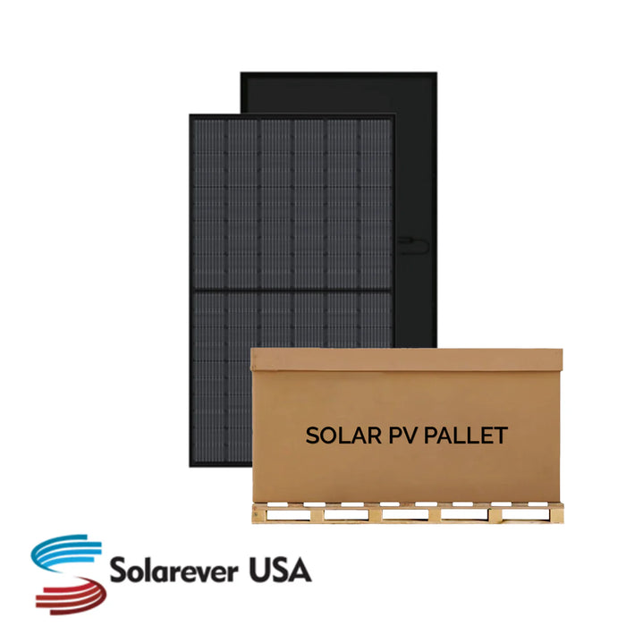 Solarever 12.7 kW Pallet of 410W Half-Cell Mono PERC Solar Panel (Black) | Full Pallet (31 panels)