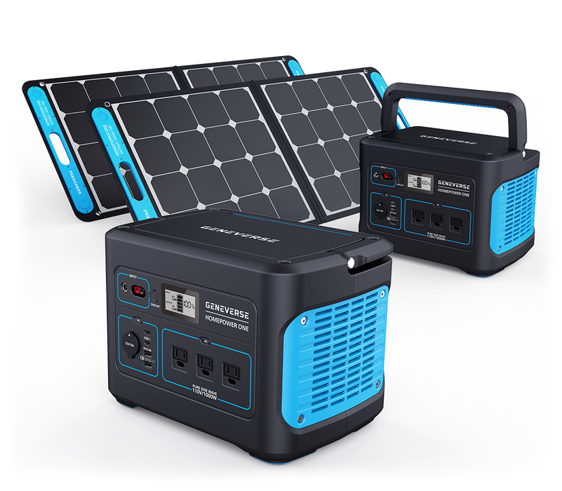 1000-Watt HomePower ONE Lithium-Ion Solar Generators (Backup Battery + Solar Panels)