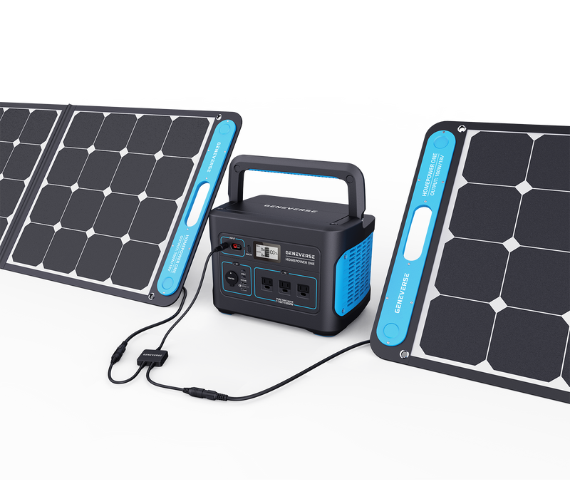 SolarPower ONE Portable Solar Panel Generator (100W Max Output/Panel)