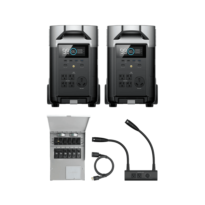 EcoFlow 2*DELTA Pro + Double Voltage Hub + [FREE] Transfer Switch