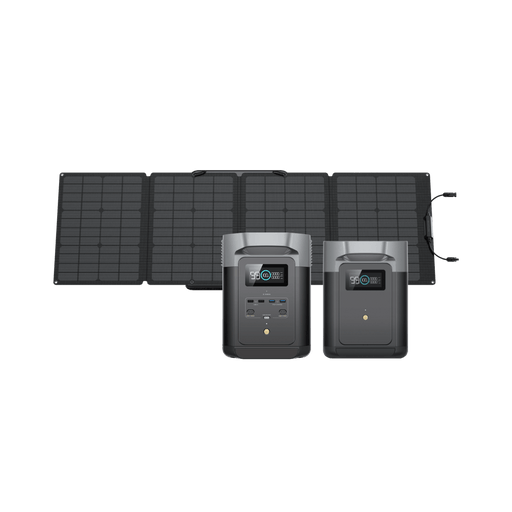 EcoFlow DELTA 2 + Smart Extra Battery + 110W Portable Solar Panel - Black Friday Special