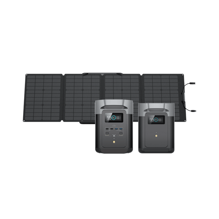 EcoFlow DELTA 2 + Smart Extra Battery + 110W Portable Solar Panel - Black Friday Special