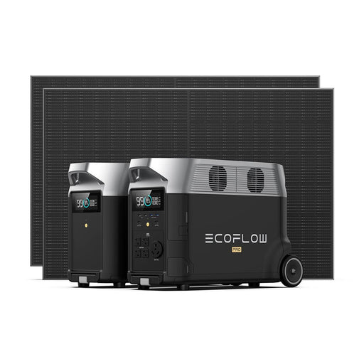 EcoFlow US 2 EcoFlow DELTA Pro Portable Power Station + 400W Rigid Solar Panel + DELTA Pro Smart Extra Battery