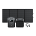 EcoFlow US 400W Portable Solar Panel * 1 EcoFlow WAVE 2 Portable Air Conditioner + DELTA 2 Max Portable Power Station